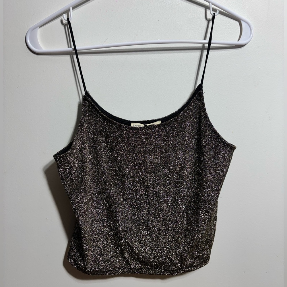 Express One Eleven Metallic Abbreviated Cami